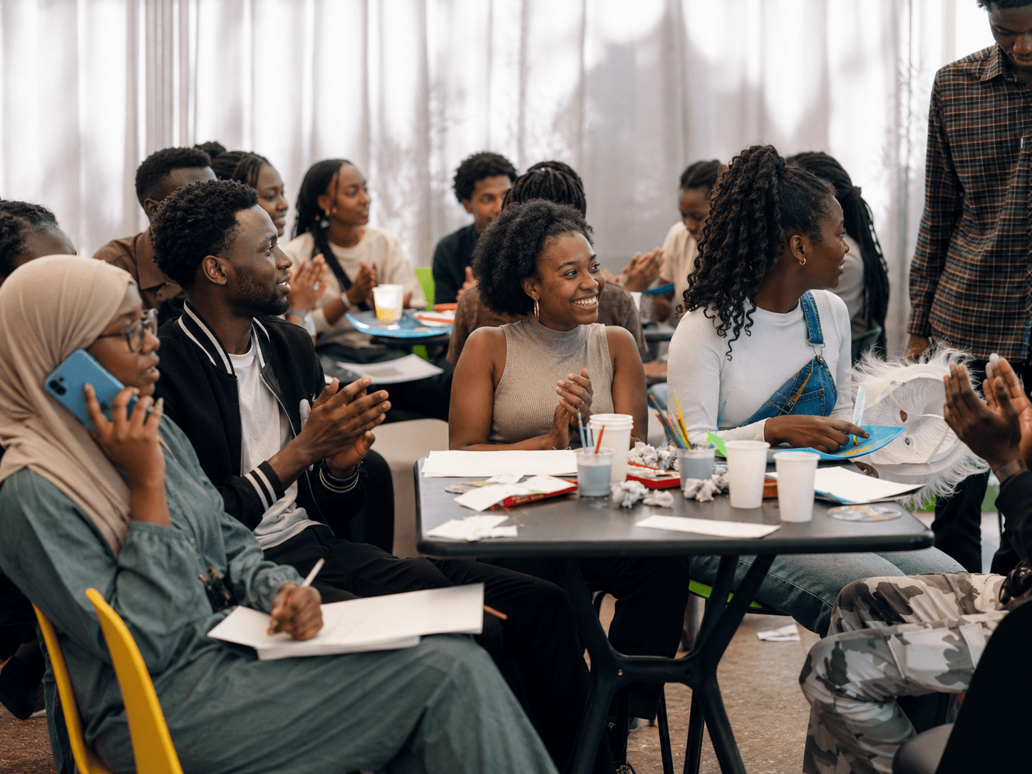 People taking part in a community workshop